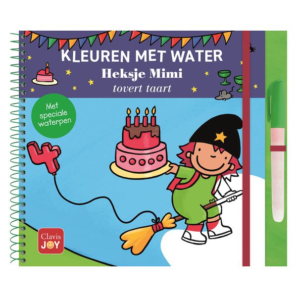 Cover kleuren met water. Heksje Mimi tovert taart van Kathleen Amant