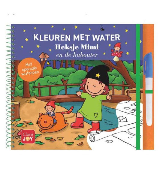 Kleuren met water. Heksje Mimi en de kabouter