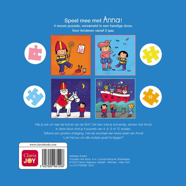 Puzzelen met Anna. 4-in-1-puzzel Sinterklaas