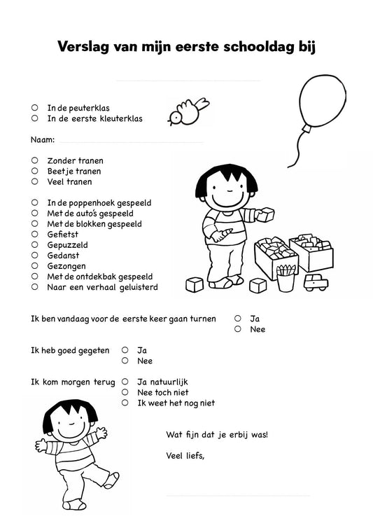 Verslag eerste schooldag