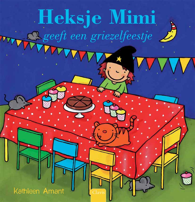 Prentenboek Heksje Mimi geeft een griezelfeestje van Kathleen Amant