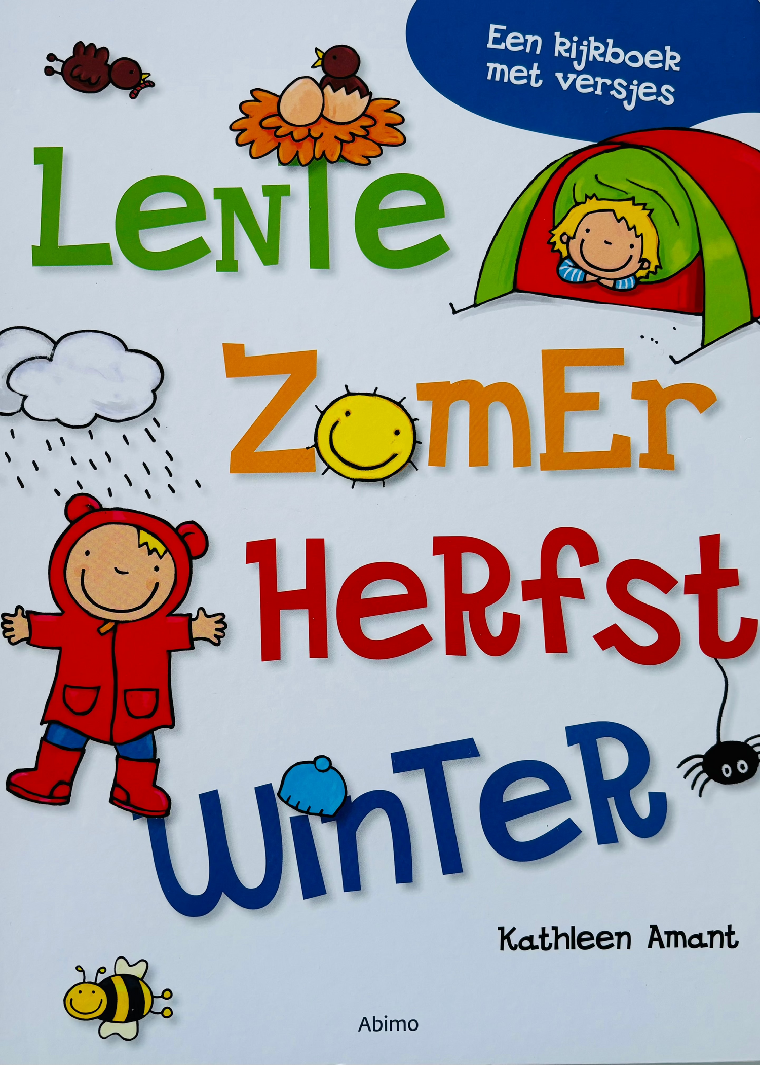 Cover van het prentenboek 'Lente zomer herfst winter' van Kathleen Amant