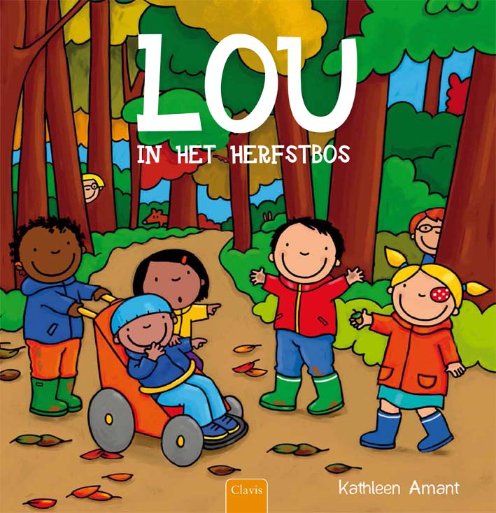 Cover van het prentenboek 'Lou in het herfstbos' van Kathleen Amant