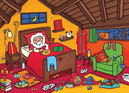 Binnenpagina van het Sinterklaas zoekboek kartoneditie van Kathleen Amant