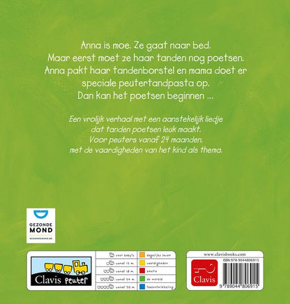 Anna poetst haar tanden