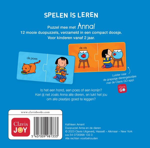 Duopuzzel Anna en de dieren